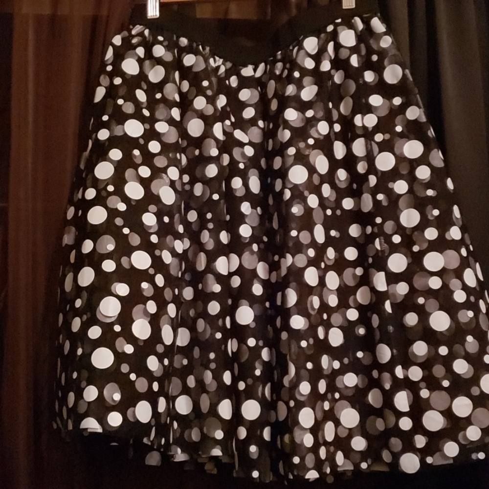 Lane Bryant pokadot  skirt